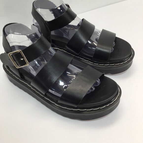 Madden Girl Dazze Women's 9 Platform Sandals Black strappy chunky Y2k - Picture 3 of 15